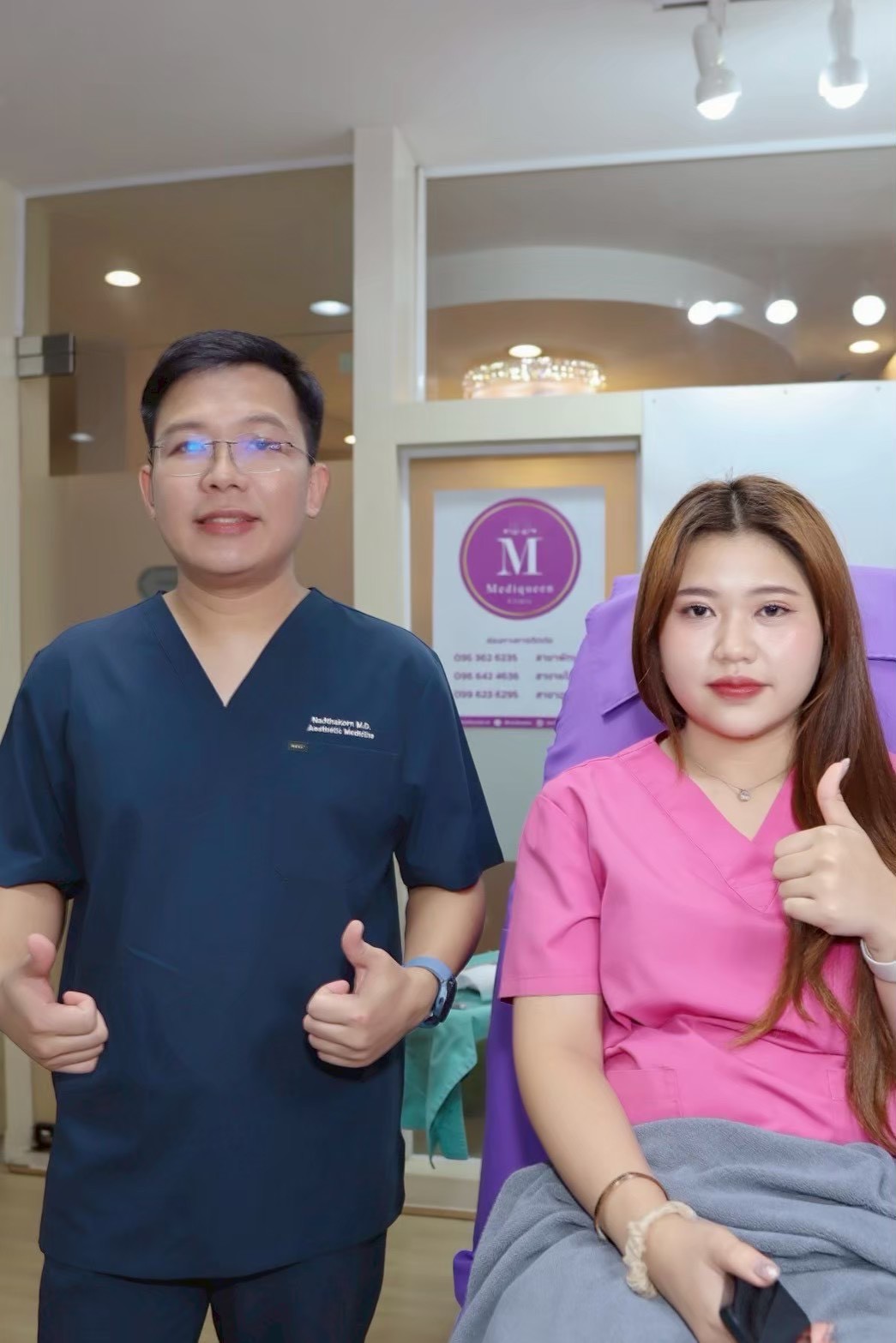 doctor with happy patient