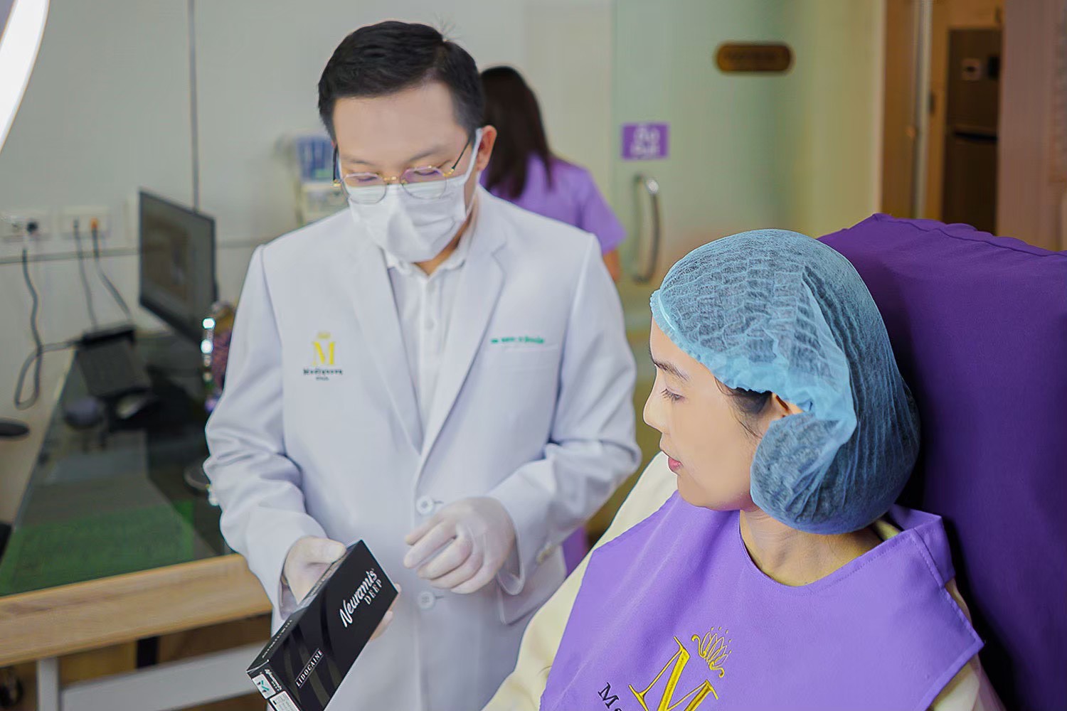 doctor with beauty product